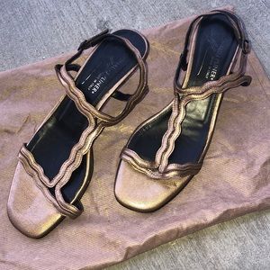 Donald J Pliner sandals metallic for women’s